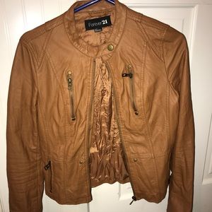 Brown leather jacket